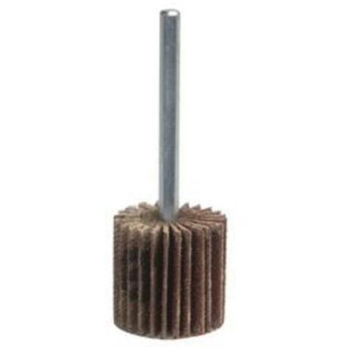 Mini Mounted Flap Wheel, Aluminum Oxide, 180 Grit, 1-1/2" x 1/2" x 1/4" Sécurité Médic