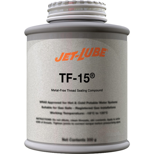 Compos&eacute; d'&eacute;tanch&eacute;it&eacute; sans m&eacute;tal pour raccord filet&eacute; TF-15, Canette &agrave; dessus brosse, 227 ml, -46° C - 315° C/50° F - 600° F Sécurité Médic