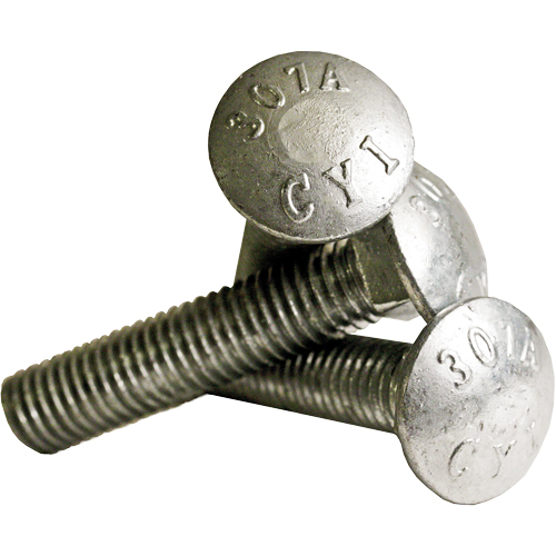 Boulon de carrosserie &agrave; filet complet, 5/16" x 2-1/2" lo, Galvanis&eacute;, Cors&eacute; Sécurité Médic