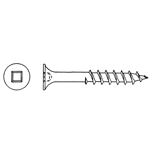 Deck Screws, #8 x 3" L, Green Sécurité Médic