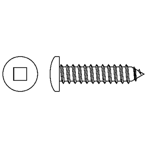 Vis taraudeuses &agrave; t&ecirc;te cylindrique, #10 x 3/4" lo, Zingu&eacute; Sécurité Médic
