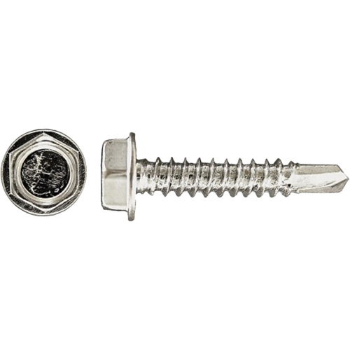 100-Piece Drill-X&reg; Hex HD Tapping Screws, #12 Dia., 1-1/4" L, Zinc Plated Sécurité Médic