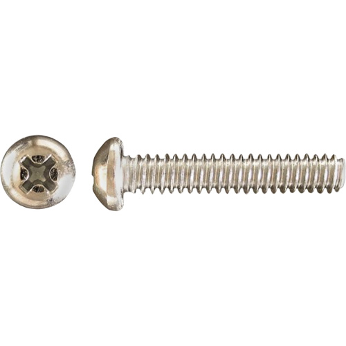 Pan Phillips HD Machine Screws, #10 x 1" L, Zinc Plated Sécurité Médic