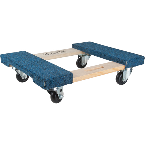 Socle roulant en bois dur &agrave; bouts avec tapis, Cadre en Bois, 18" la x 24" lo, Capacit&eacute; 1000 lb Sécurité Médic