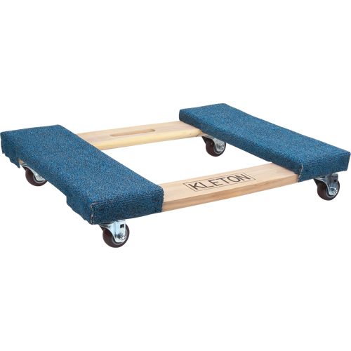 Socle roulant en bois dur &agrave; bouts avec tapis, Cadre en Bois, 18" la x 24" lo, Capacit&eacute; 900 lb Sécurité Médic