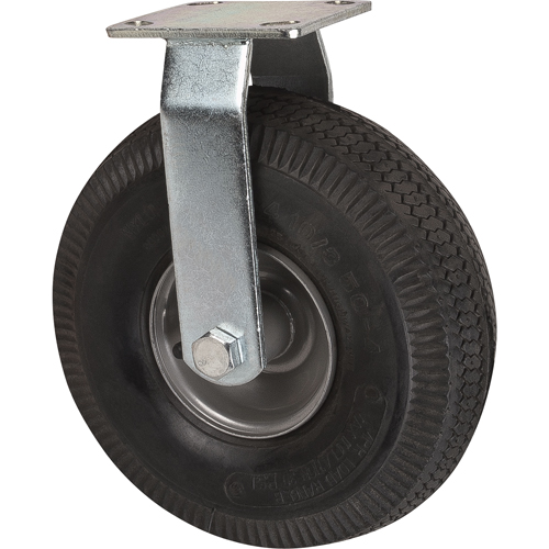 Roulettes de rechange pour chariots &agrave; plateforme robustes, Fixe, 10" (254 mm), Pneumatique, 400 lb (181 kg) Sécurité Médic
