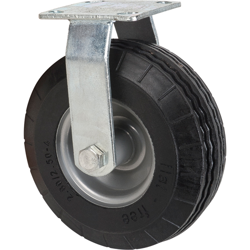 Roulettes anticrevaisons, Fixe, 8" (203,2 mm), Anticrevaison, 275 lb (125 kg) Sécurité Médic