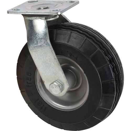 Roulette anticrevaisons, Pivotant, 8" (203,2 mm), Anticrevaison, 275 lb (125 kg) Sécurité Médic