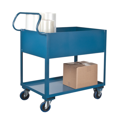 Deep Lipped Service Cart, 2 Tiers, 24" W x 47" H x 36" D, 1200 lbs. Capacity Sécurité Médic