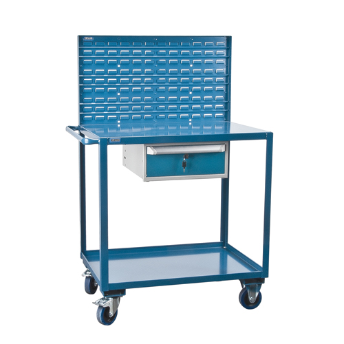 Chariots de service mobiles, 2 Tiers, 24" la x 57" h x 40" p, Capacit&eacute; 1200 lb Sécurité Médic