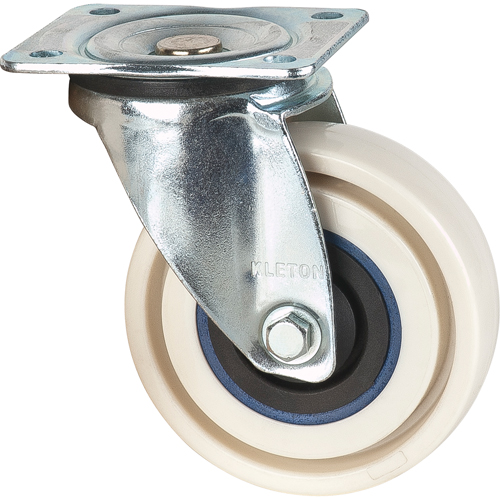 Roulettes sandwich, Pivotant, 5" (127 mm), Nylon, 440 lb (199,58 kg) Sécurité Médic