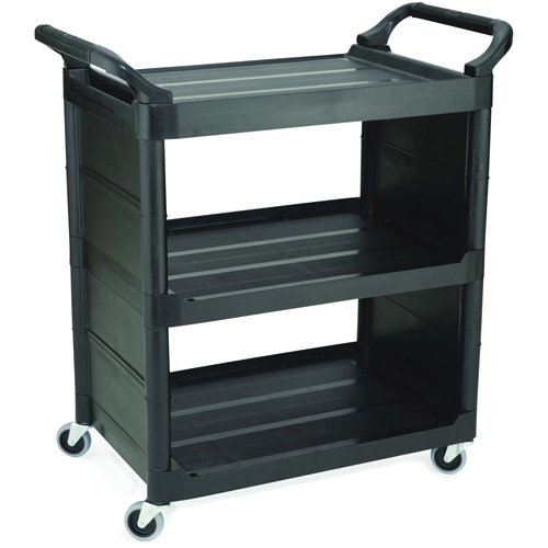 Chariot de service avec panneaux d'extr&eacute;mit&eacute;s, 3 tiers, 18-5/8" x 36-5/8" x 33-5/8", Capacit&eacute; 150 lb Sécurité Médic