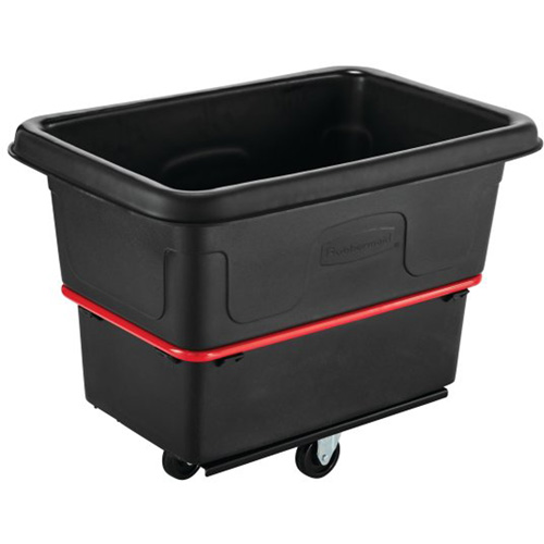 Chariot utilitaire &agrave; usage intensif, Plastique recycl&eacute; noir, 26"/38-3/8" lo x 26"/38-2/5" la x 28-1/4"/28-3-10" h, Volume 8 pi³, Capacit&eacute; 700 lb Sécurité Médic