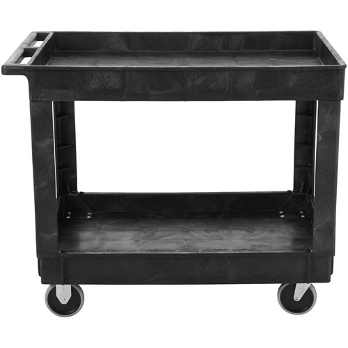 Flat Handle Utility Cart, 2 Tiers, 40" x 32-1/4" x 24", 500 lbs. Capacity Sécurité Médic
