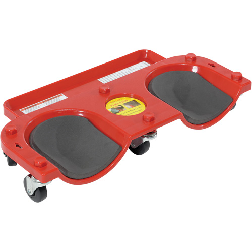 Rolling Knee Dolly, Plastic, Red, 350 lbs. Capacity Sécurité Médic
