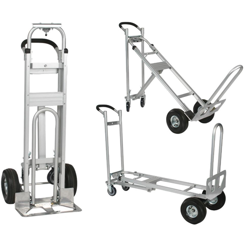 Three-Position Spartan III Convertible Hand Truck, Aluminum, 750 lbs. Capacity Sécurité Médic