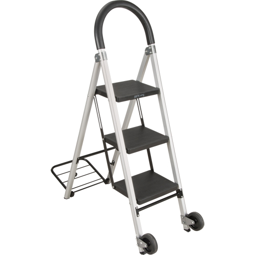 Step Stool Ladder, 3 Steps, 20" x 18" x 38-1/2" High Sécurité Médic