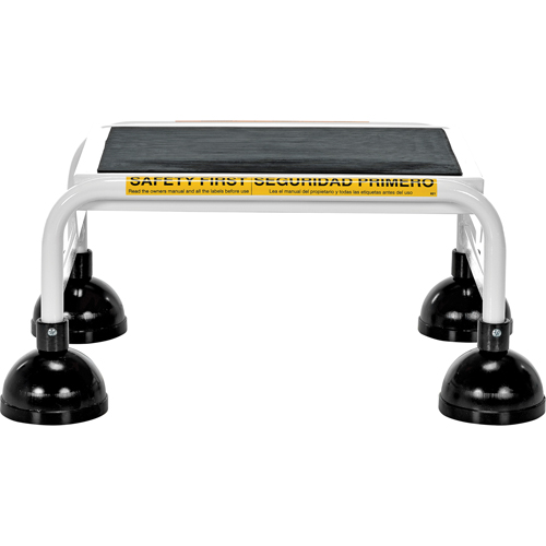 &eacute;chelles Stop-Step, 1 marches, Largeur de la marche 16", Hauteur de la plateforme 9-9/16", Acier Sécurité Médic