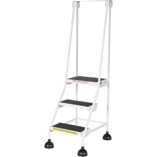 &eacute;chelles Stop-Step, 3 marches, Largeur de la marche 16", Hauteur de la plateforme 28-11/16", Acier Sécurité Médic