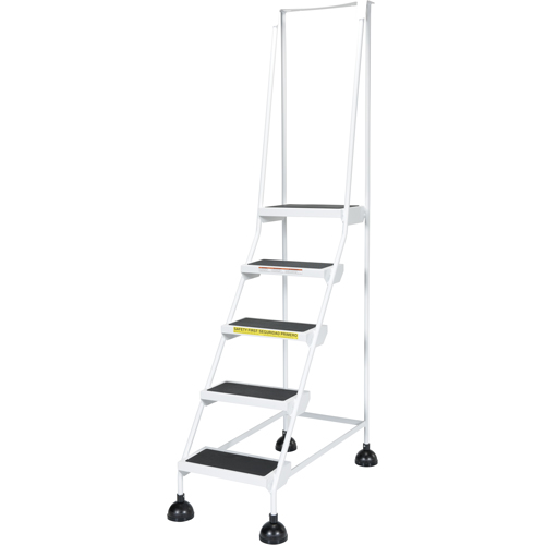 &eacute;chelles Stop-Step pour travaux l&eacute;gers, 5 marches, Largeur de la marche 16", Hauteur de la plateforme 47-11/16", Acier Sécurité Médic