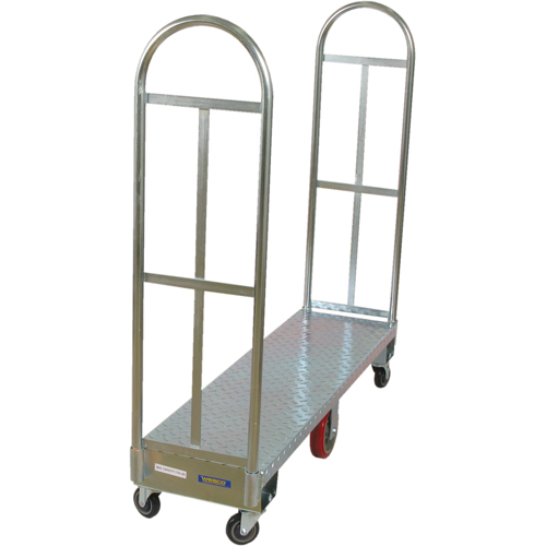 U-Boat Platform Truck, 60" L x 16" W, 1750 lbs. Capacity, Polyurethane Casters Sécurité Médic