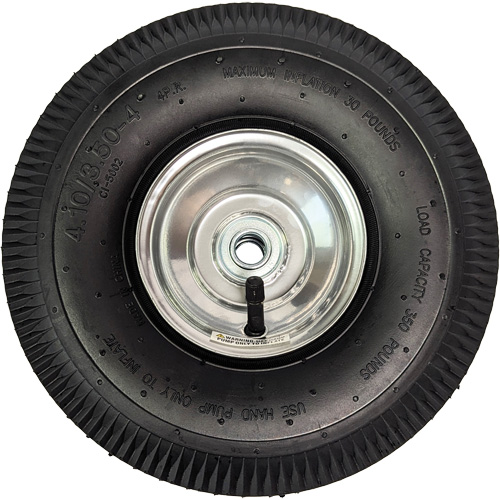Replacement Pneumatic Tire for Hand Truck, 10" (254 mm), 350 lbs. Capacity Sécurité Médic