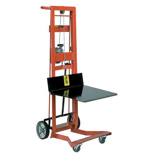 Platform Lift Stacker, Hand Winch Operated, 750 lbs. Capacity, 40" Max Lift Sécurité Médic