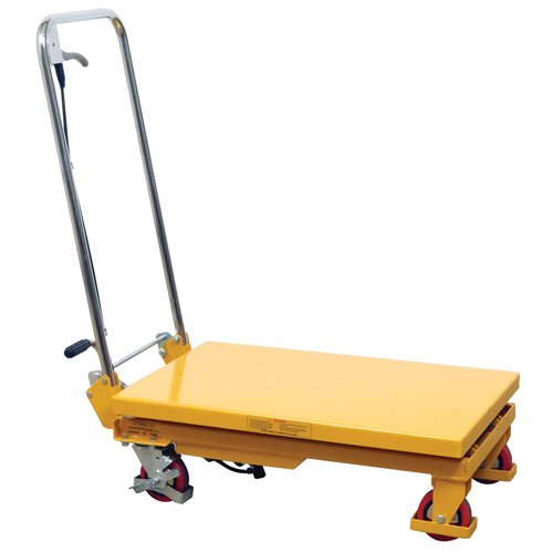 Table &eacute;l&eacute;vatrice &agrave; ciseaux hydraulique, 17,75" lo x 27,5" la/27-1/2" lo x 17-3/4" la, Acier, Capacit&eacute; 330 lb Sécurité Médic