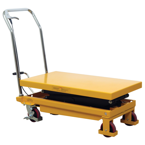 Table &eacute;l&eacute;vatrice &agrave; ciseaux hydraulique, 19,5" lo x 35,5" la/35-1/2" lo x 19-1/2" la, Acier, Capacit&eacute; 770 lb Sécurité Médic