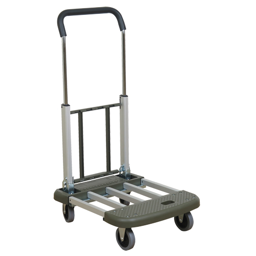 Telefolding Platform Truck, Aluminum, 330 lbs., 29-1/2" L x 17-1/2" W, 36-1/2" High Sécurité Médic