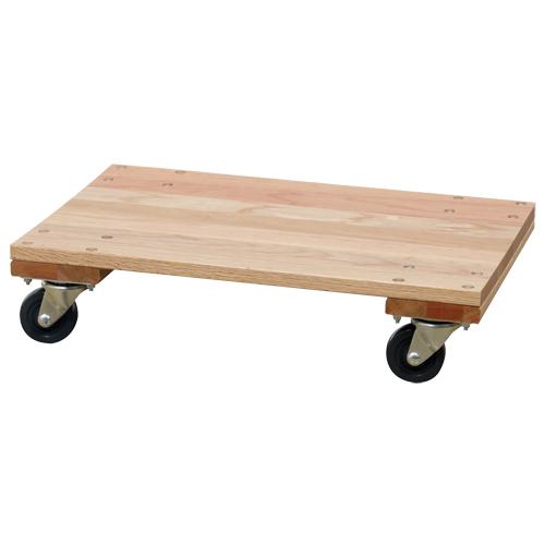 Socle roulant &agrave; plateforme en bois solide, Roues en Caoutchouc, Capacit&eacute; de 900 lb, 16" la x 24" p x 6" h Sécurité Médic