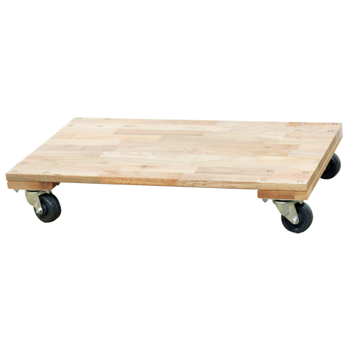 Socle roulant &agrave; plateforme en bois solide, Roues en Caoutchouc, Capacit&eacute; de 900 lb, 18" la x 30" p x 6" h Sécurité Médic