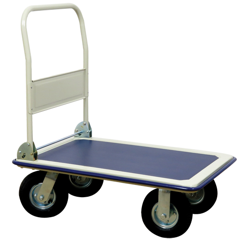 Chariot &agrave; plateforme avec poign&eacute;e pliante, Acier, 660 lb, 35" lo x 23" la, Hauteur 43,5" Sécurité Médic
