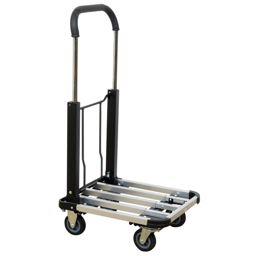 Folding Handle Platform Truck, Aluminum, 300 lbs., 28" L x 16" W, 37.75" High Sécurité Médic