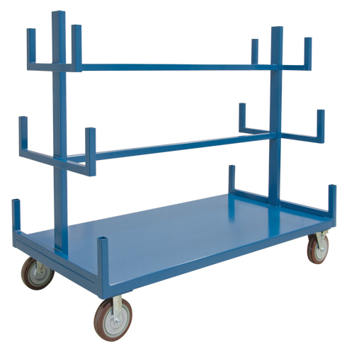 Mobile Pipe & Bar Rack, Steel, 48" W x 36" D x 60" H, 3000 lbs. Capacity Sécurité Médic