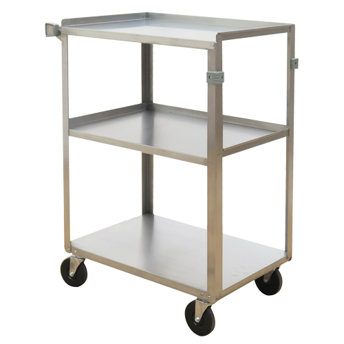 Chariots &agrave; tablette, 3 Tiers, 15-3/4" la x 32" h x 24" p, Capacit&eacute; 500 lb Sécurité Médic
