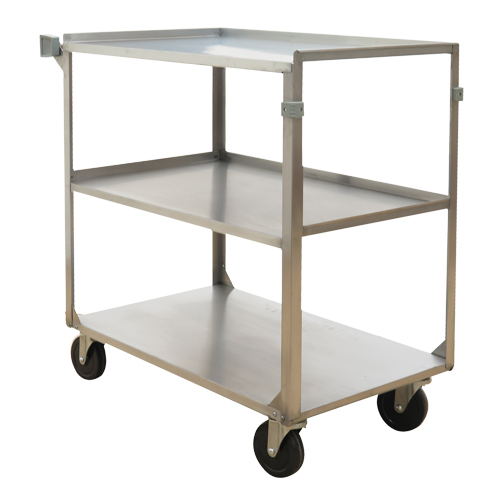 Shelf Carts, 3 Tiers, 21" W x 37-1/4" H x 35-1/8" D, 500 lbs. Capacity Sécurité Médic