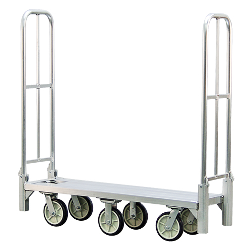 Chariot de livraison en vrac pliant en aluminium U-Boat, 18" la x 61" lo, 1200 lb cap, Roues Polyur&eacute;thane Sécurité Médic
