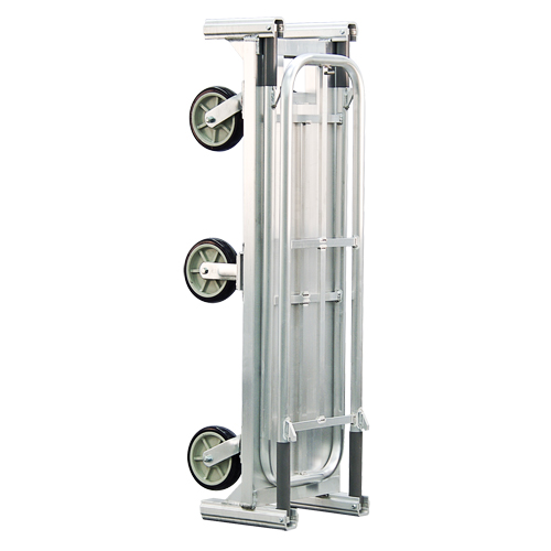 Chariot de livraison en vrac pliant en aluminium U-Boat, 18" la x 61" lo, 1200 lb cap, Roues Polyur&eacute;thane Sécurité Médic