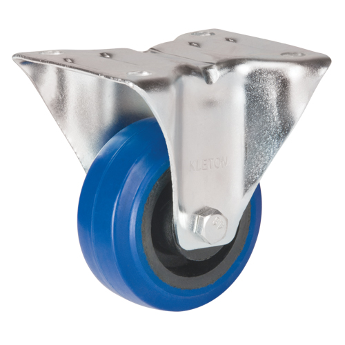 Blue Caster, Rigid, 3" (76 mm), Rubber, 285 lbs. (129 kg.) Sécurité Médic