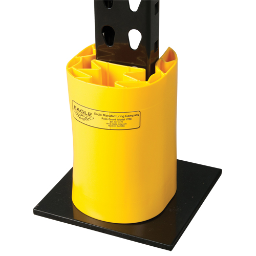 Polyethylene Rack Guard, 5" W x 6" L x 8" H, Yellow Sécurité Médic
