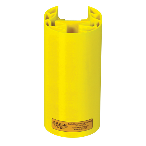 Polyethylene Rack Guard, 5" W x 6" L x 8" H, Yellow Sécurité Médic