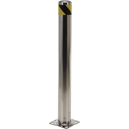 Butoir de s&eacute;curit&eacute;, Acier inoxydable, 42" h x 8" la, Argent Sécurité Médic