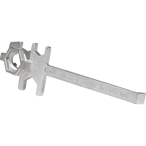 Cl&eacute; pour baril, Ouverture de 3/4"/2", Poign&eacute;e 9-1/2", Acier inoxydable Sécurité Médic
