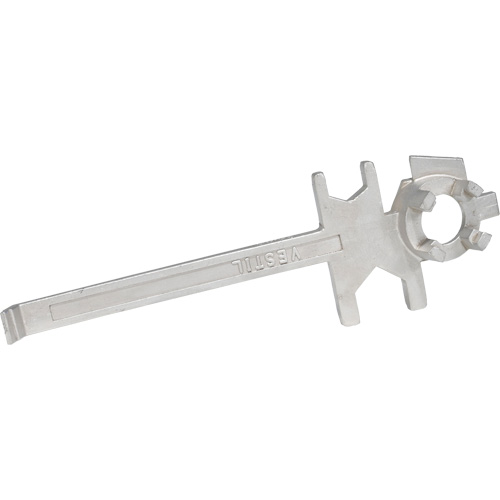 Cl&eacute; pour baril, Ouverture de 3/4"/2", Poign&eacute;e 9-1/2", Acier inoxydable Sécurité Médic