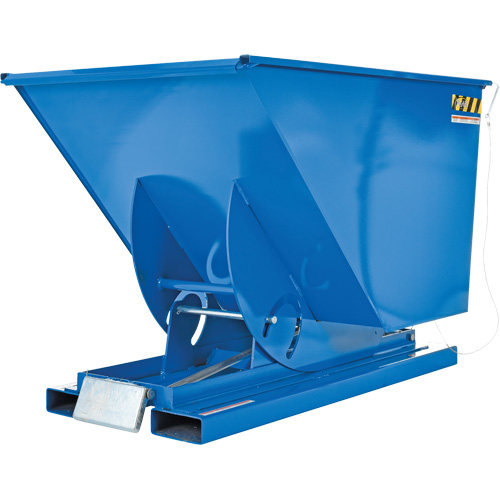 Conteneur autobasculeur, Acier, 1 vg³, Bleu Sécurité Médic
