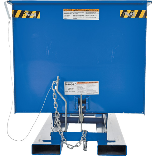 Conteneur autobasculeur, Acier, 1 vg³, Bleu Sécurité Médic