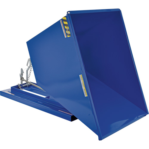 Conteneur autobasculeur, Acier, 1 vg³, Bleu Sécurité Médic