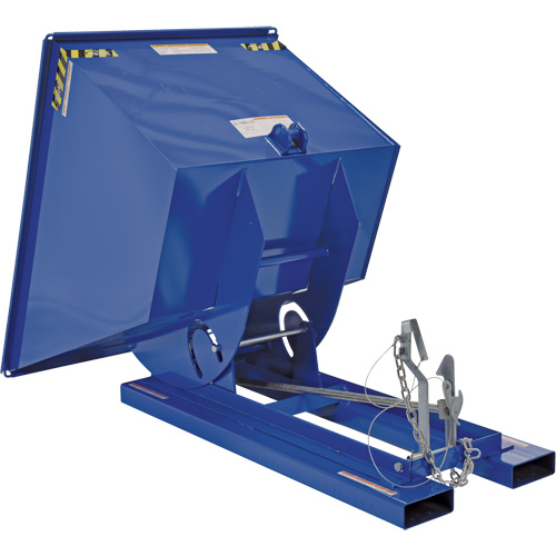 Conteneur autobasculeur, Acier, 1 vg³, Bleu Sécurité Médic