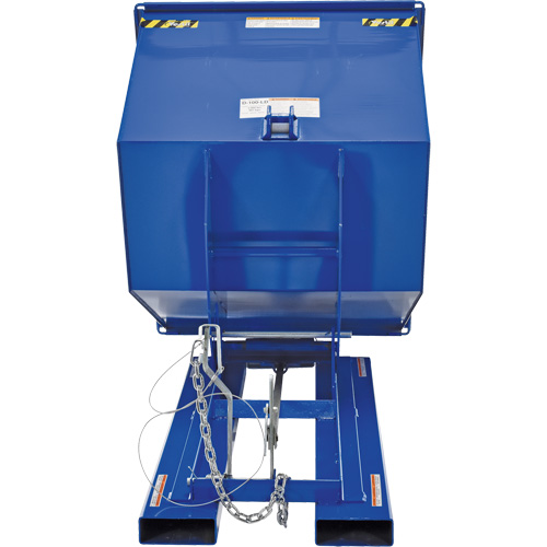 Conteneur autobasculeur, Acier, 1 vg³, Bleu Sécurité Médic
